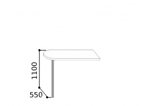 7.1100 Стол барный 1100 на ноге (h1100мм), ПФ 26мм,ГЛЯНЕЦ в Серове - serov.magazinmebel.ru | фото