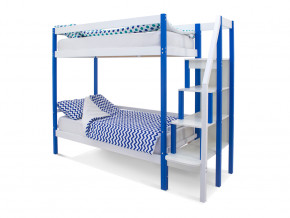 Двухъярусная кровать Svogen сине-белый в Серове - serov.magazinmebel.ru | фото