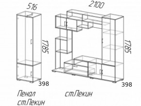 Гостиная Пекин с пеналом Венге-Лоредо в Серове - serov.magazinmebel.ru | фото - изображение 3