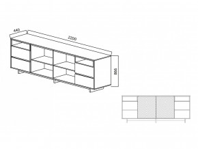 Комодино Moderno-2200 Ф4 в Серове - serov.magazinmebel.ru | фото - изображение 4