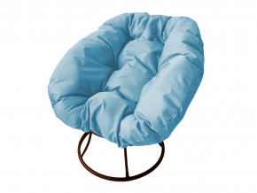 Кресло Пончик без ротанга голубая подушка в Серове - serov.magazinmebel.ru | фото