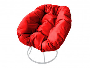 Кресло Пончик без ротанга красная подушка в Серове - serov.magazinmebel.ru | фото