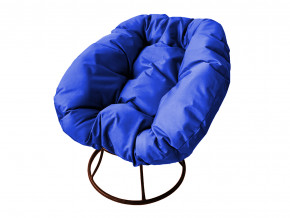 Кресло Пончик без ротанга синяя подушка в Серове - serov.magazinmebel.ru | фото