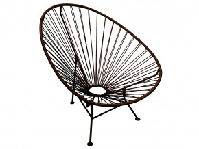 Кресло Ракушка с ротангом коричневый в Серове - serov.magazinmebel.ru | фото