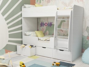 Кровать двухъярусная Малыш двойняшка белый в Серове - serov.magazinmebel.ru | фото