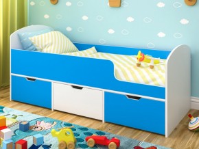 Кровать Малыш Мини Белое дерево-Голубой в Серове - serov.magazinmebel.ru | фото