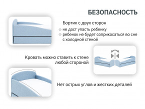 Кровать с ящиком Letmo небесный (рогожка) в Серове - serov.magazinmebel.ru | фото - изображение 15