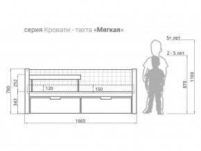 Кровать-тахта мягкая Svogen с ящиками и бортиком бежево-белый в Серове - serov.magazinmebel.ru | фото - изображение 2