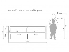 Кровать-тахта Svogen с ящиками и бортиком бежевый в Серове - serov.magazinmebel.ru | фото - изображение 3