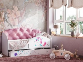 Кровать Звездочка с бортиком Белый-розовый в Серове - serov.magazinmebel.ru | фото