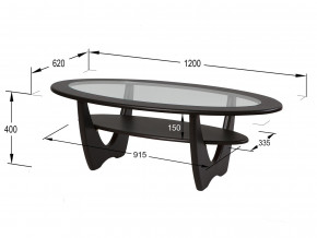 Стол журнальный Юпитер со стеклом СЖС-01 венге в Серове - serov.magazinmebel.ru | фото - изображение 2