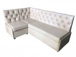 Угловой диван Призма со стяжками белый со спальным местом в Серове - serov.magazinmebel.ru | фото